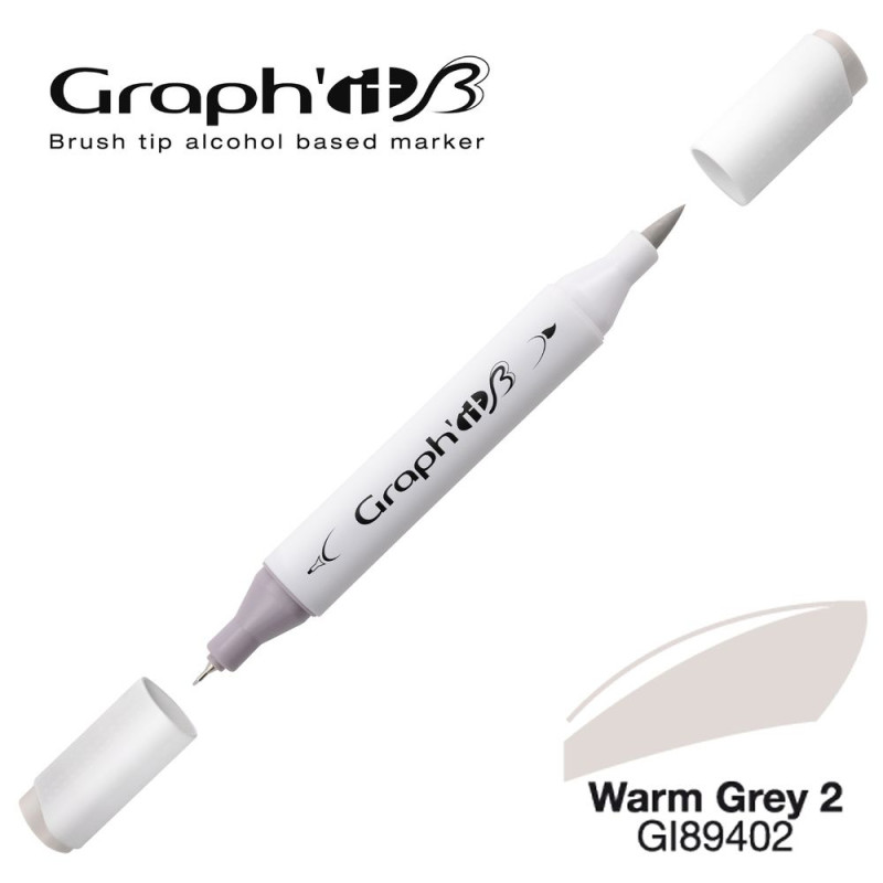 GRAPH'IT Marqueur Brush à Alcool 9402 - Warm Grey 2
