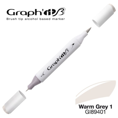 GRAPH'IT Marqueur Brush à Alcool 9401 - Warm Grey 1