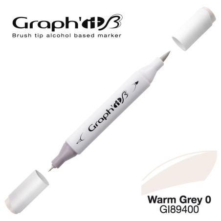 GRAPH'IT Marqueur Brush à Alcool 9400 - Warm Grey 0