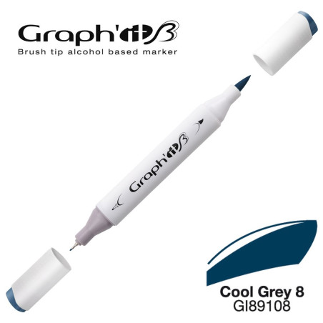 GRAPH'IT Marqueur Brush à Alcool 9108 - Cool Grey 8