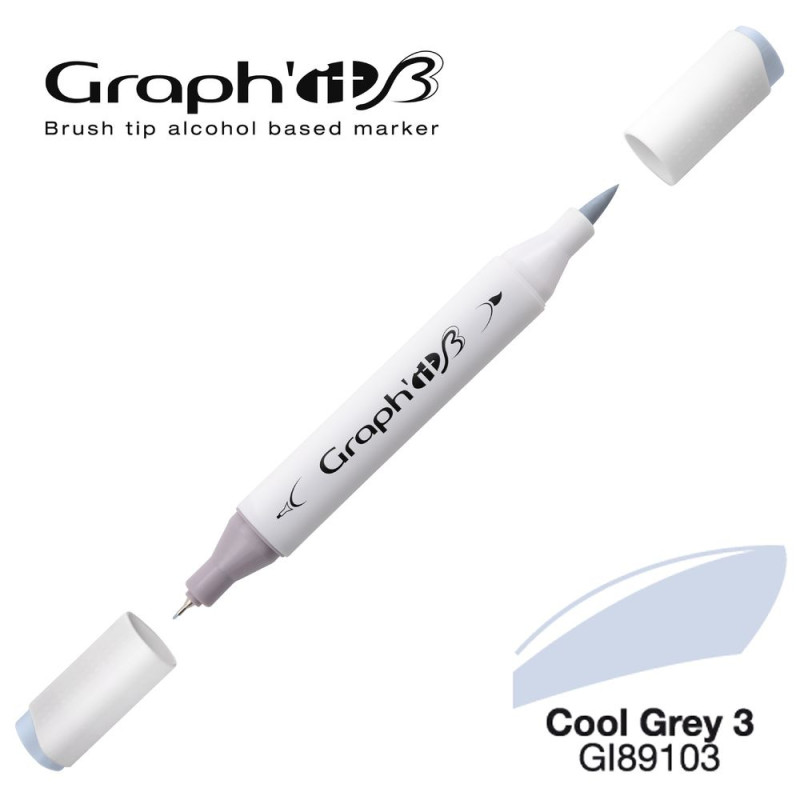 GRAPH'IT Marqueur Brush à Alcool 9103 - Cool Grey 3