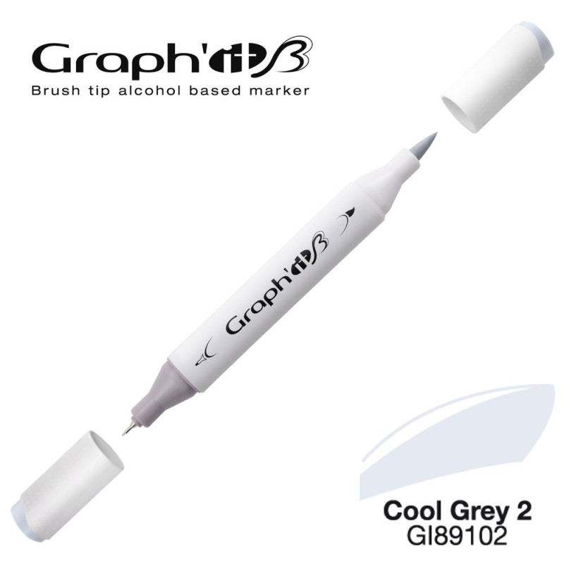 GRAPH'IT Marqueur Brush à Alcool 9102 - Cool Grey 2