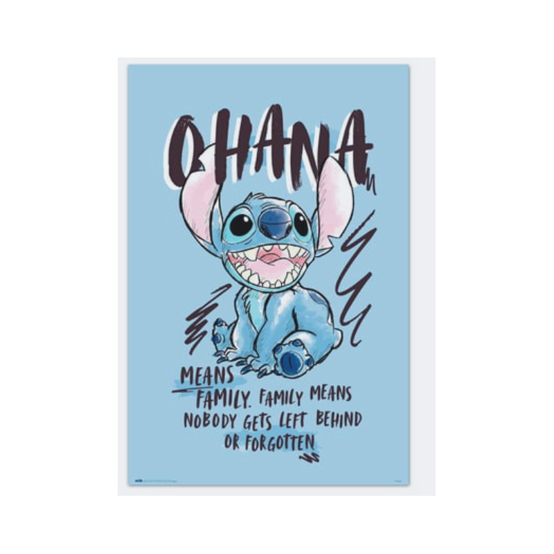 Poster Disney - Stitch " Ohana"
