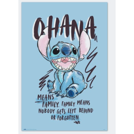Poster Disney - Stitch " Ohana"