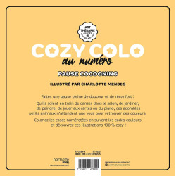 Coloriage Cozy au numéro - Pause cocooning
