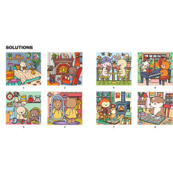 Coloriage Cozy au numéro - Pause cocooning