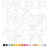 Coloriage Cozy au numéro - Pause cocooning