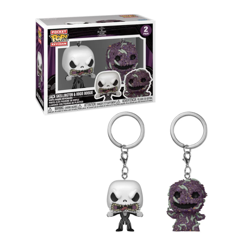 Set de 2 porte-clés Jack & Oogie Boogie - Etrange Noel de Mr Jack - Disney