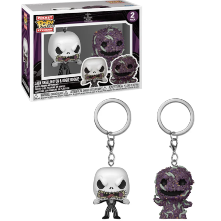 Set de 2 porte-clés Jack & Oogie Boogie - Etrange Noel de Mr Jack - Disney