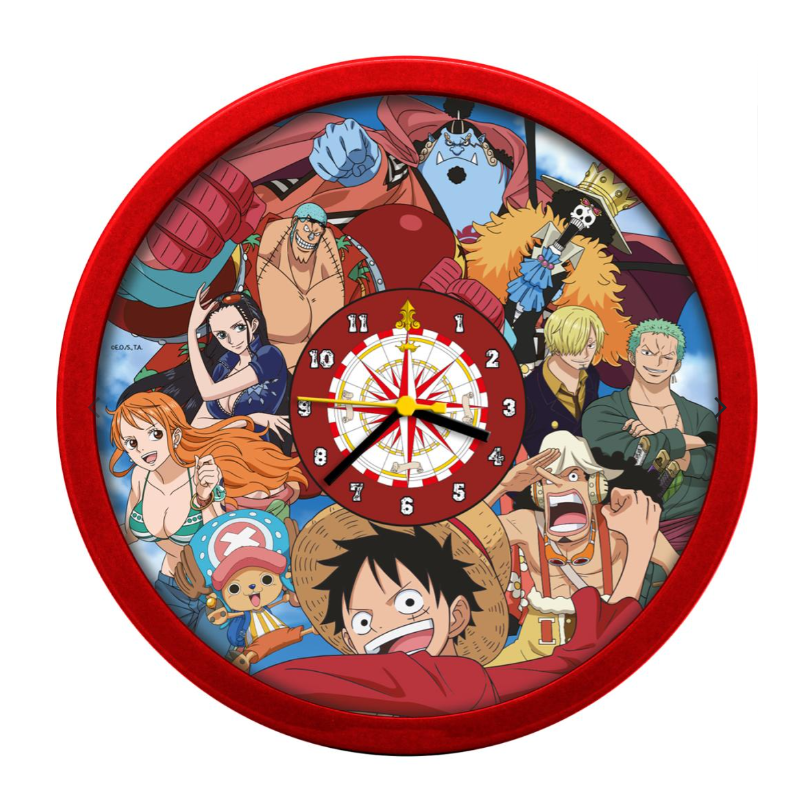 ONE PIECE - Horloge Murale 25x25cm
