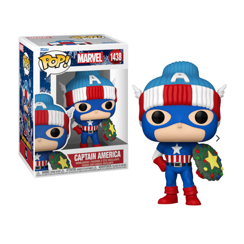 Figurine Funko POP N°1438 - Captain Amercia mode Noel - Marvel