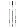 Pack de 3 Sakura Stylo gel Gelly roll Noir, Blanc & Transparent