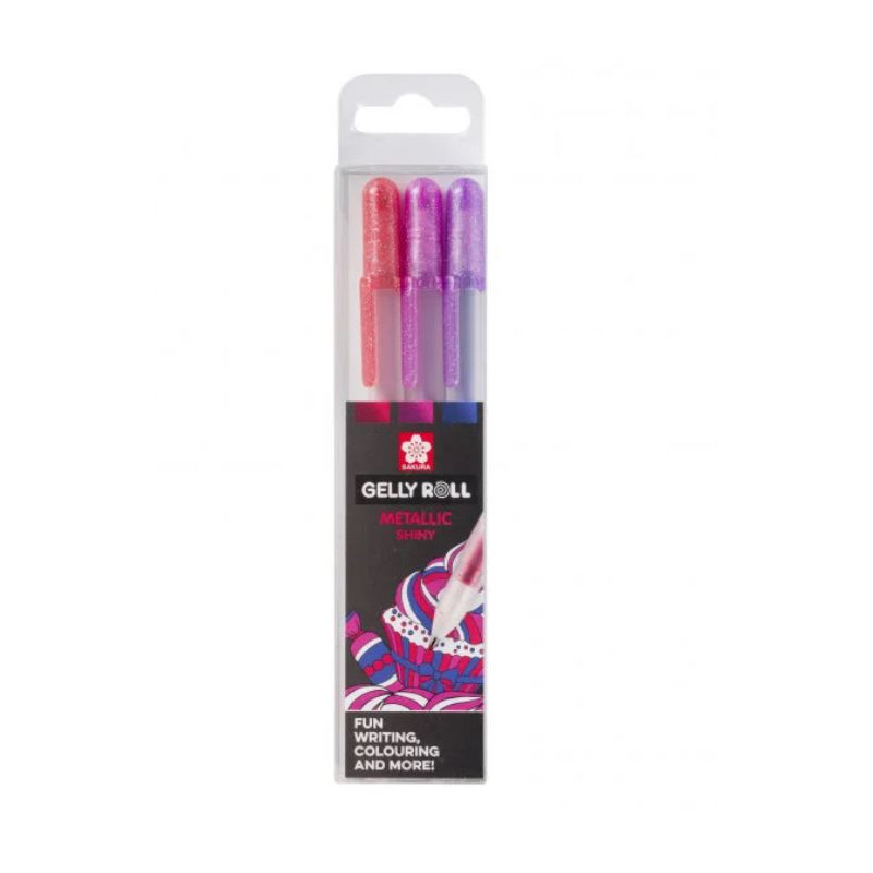 PACK DE 3 STYLO GEL SHINNY SAKURA SWEETS