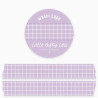 Washi Tape Ruban Adhésif Grille Violet Kawaii