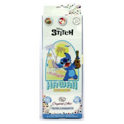 CRYSTAL ART Kit poster à diamanter 20x30cm Stitch Hawaï Disney