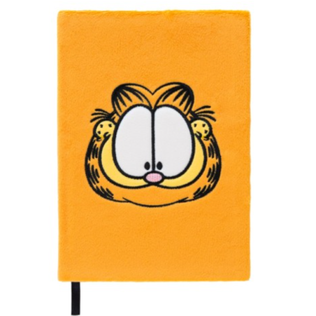 CAHIER PREMIUM A5 COUVERTURE EN PELUCHE GARFIELD