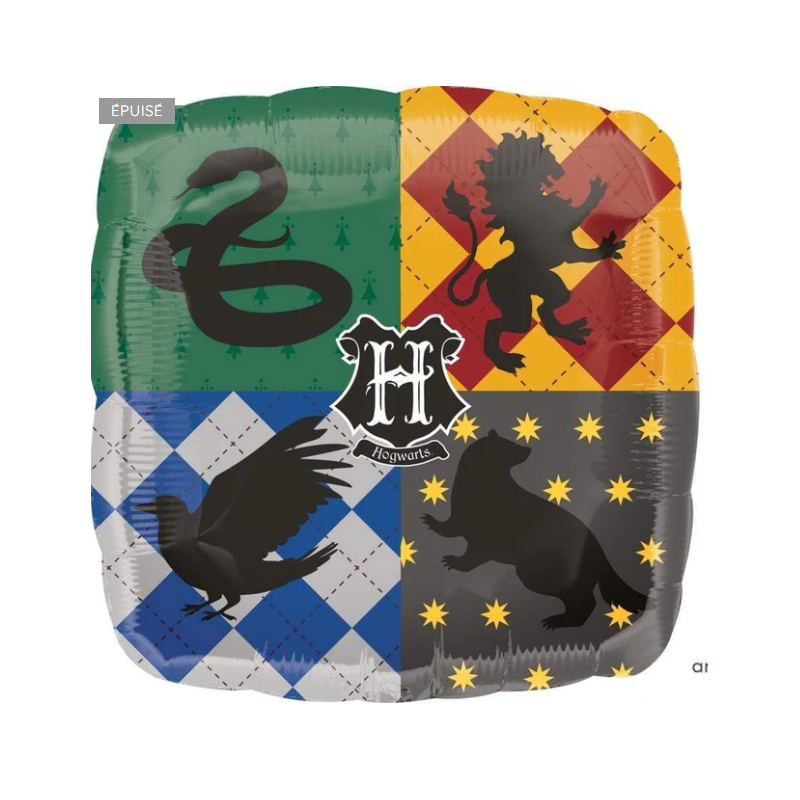 Ballon carré à gonfler Poudlard - Harry Potter