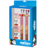 Set de 2 crayons + 4 gommes Mickey et Minnie - Disney