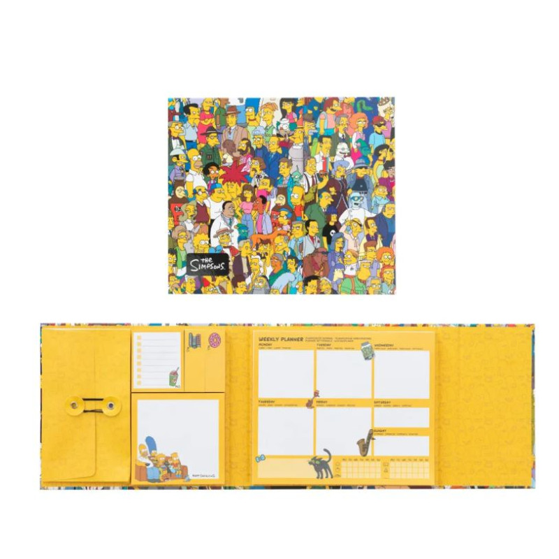 PLANIFICATEUR HEBDOMADAIRE AVEC NOTES ADHESIVES LES SIMPSON