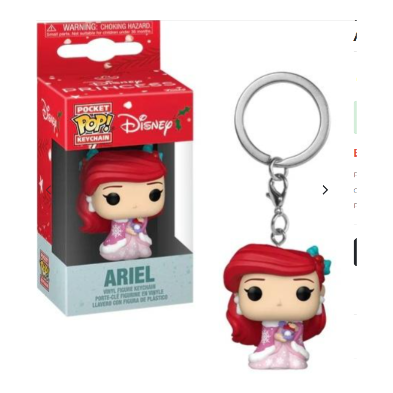 Porte-clés Funko Pop Ariel - La Petite Sirène - Disney HOLIDAY