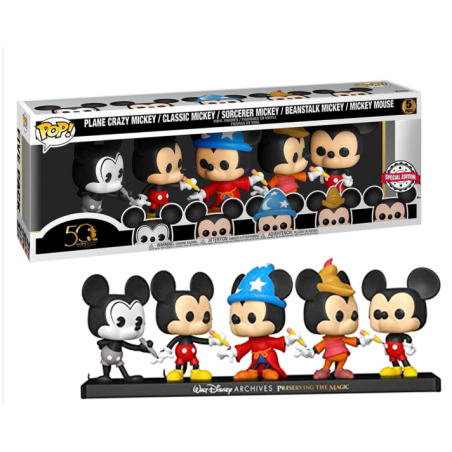 Pack POP 5 figurines Disney Archives Mickey Exclusive