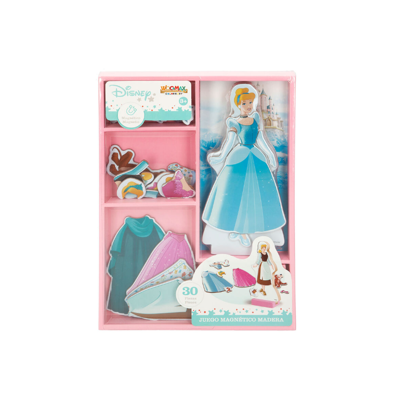 Ensemble magnétique en bois de robes de Cendrillon Disney