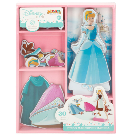 Ensemble magnétique en bois de robes de Cendrillon Disney