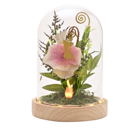 DISNEY PRINCESSES - Vaiana - Cloche Florale avec Lumière Néon