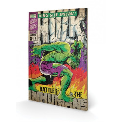 Panneau en bois Hulk Battles the Inhumains