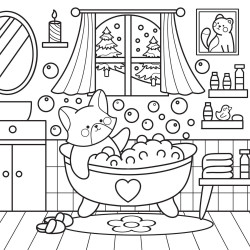 Coloriage Cozy Colo Hiver douillet