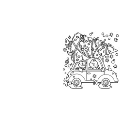 Coloriage Cozy Noël enchanté