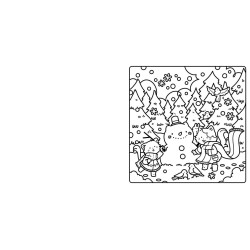 Coloriage Cozy Noël enchanté