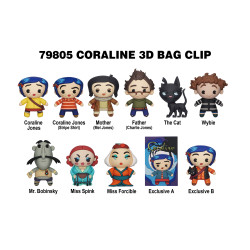 Blind Bag 3D Foam Bag Clip CORALINE - Series 1