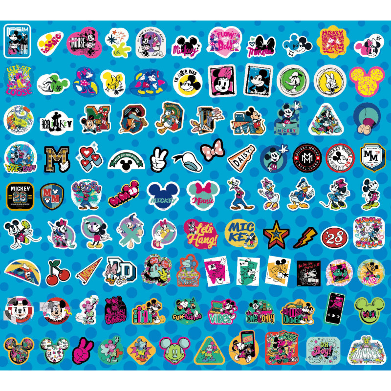 MICKEY & AMIS - Set de 100 Stickers
