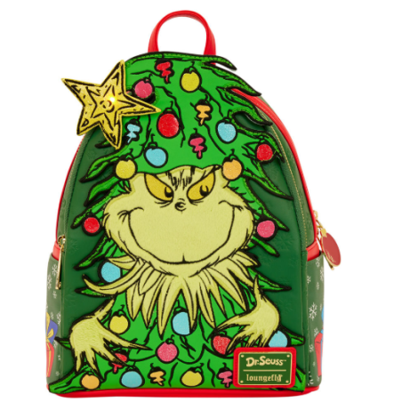 Sac à dos Loungefly Dr. Seuss Holiday Le Grinch 26 cm