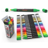 ESSENTIAL DOUBLE Lot de 18 feutres acryliques double face aux couleurs assorties (0,7 mm + 3,0 mm)