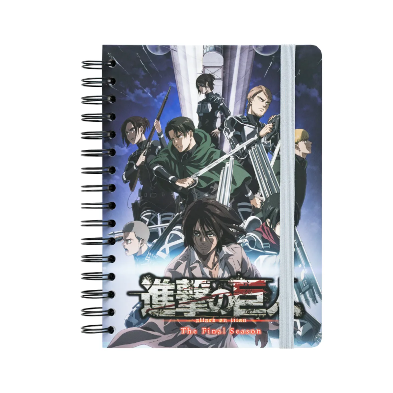 CARNET COUVERTURE RIGIDE A5 L'ATTAQUE DES TITANS