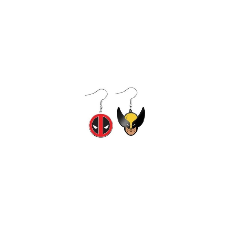 SET DE 2 BOUCLES D'OREILLES MARVEL DEADPOOL ET WOLVERINE