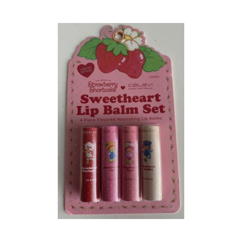 Set de 4 baumes à lèvres Charlotte aux fraises