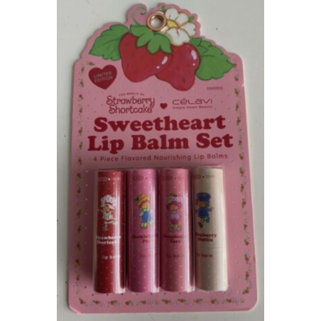 Set de 4 baumes à lèvres Charlotte aux fraises