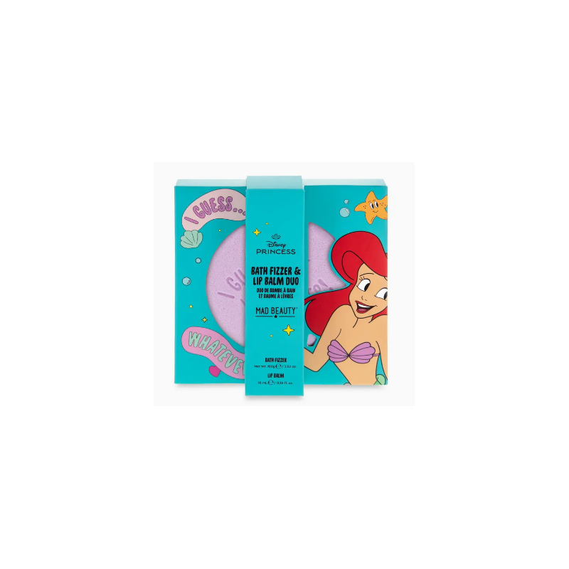 Coffret Boule de Bain Effervescente & Baume à Lèvres Ariel - Disney