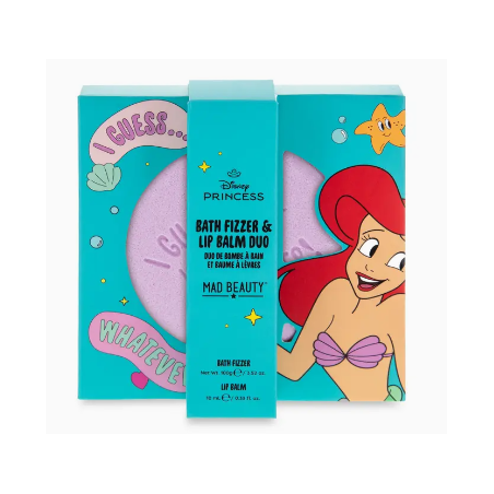 Coffret Boule de Bain Effervescente & Baume à Lèvres Ariel - Disney