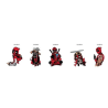 SET DE 5 PINS MARVEL DEADPOOL