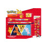 POKEMON - Set de Papeterie avec une Trousse Triple & Stickers - 7pc
