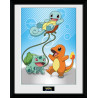 POKEMON - Collector Print 30X40 - Kanto Starters