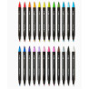 PACK DE 24 COULEURS FEUTRES ACRYLIQUE DOUBLE POINTES KINGART