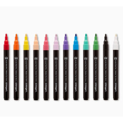 PACK DE 12 FEUTRE ACRYLIQUE POINTE NORMAL KINGART