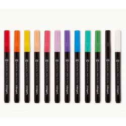 PACK DE 12 FEUTRE ACRYLIQUE POINTE NORMAL KINGART