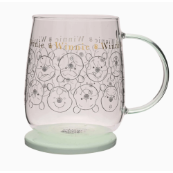 Mug en verre de collection classique Disney avec couvercle - Winnie