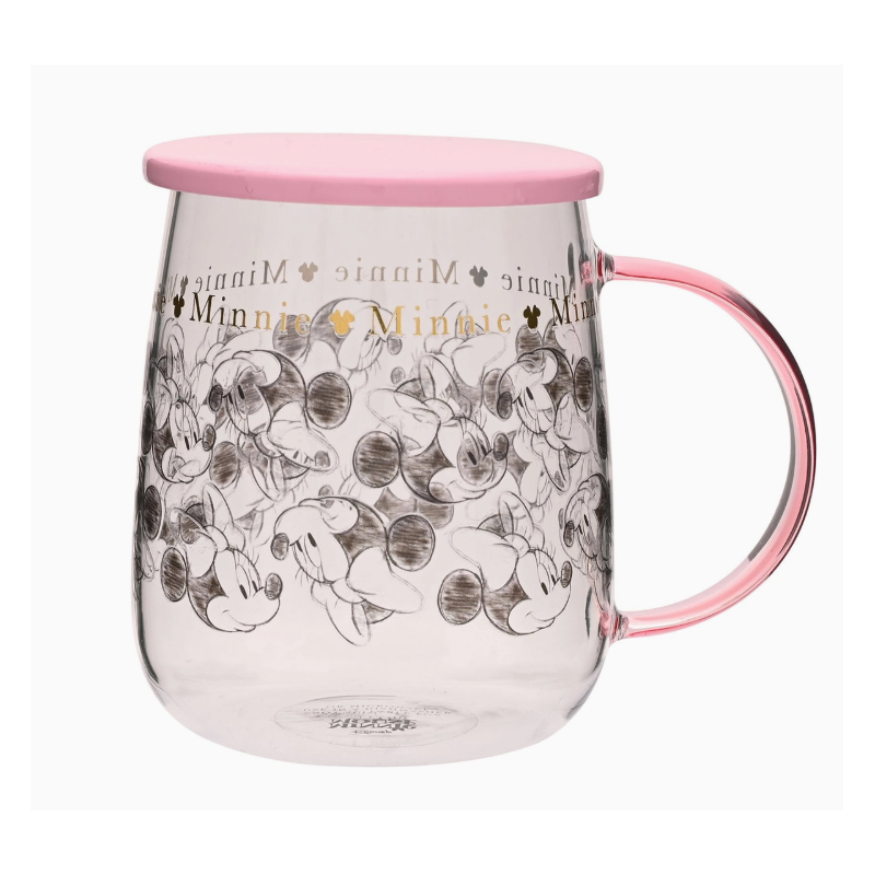 Mug en verre de collection classique Disney avec couvercle - Minnie